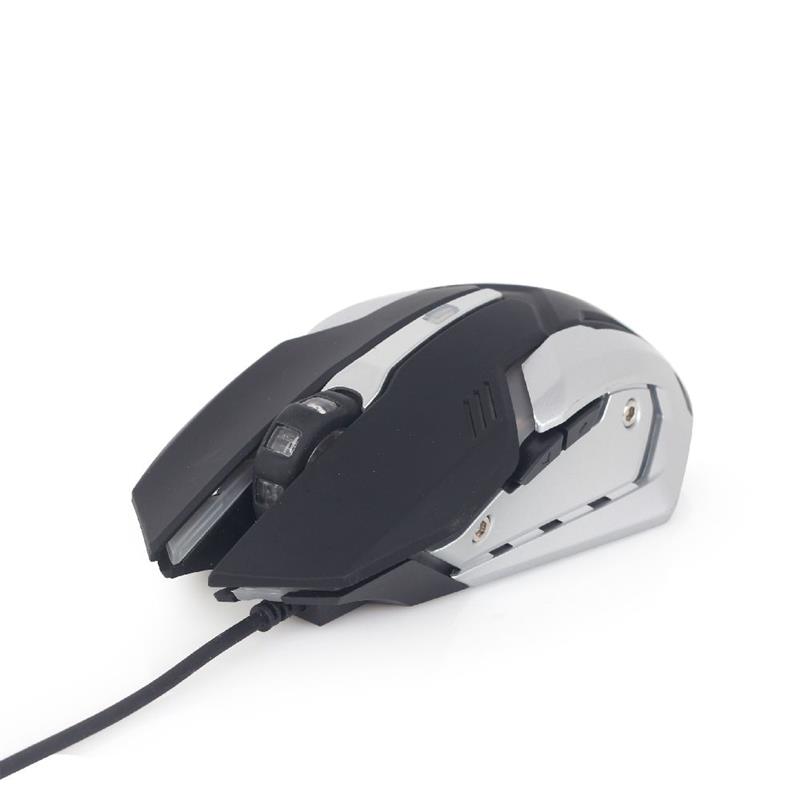 Gembird Gaming muis USB programmeerbaar 1200 - 3200 dpi instelbaar 7 color RGB led *USBAM