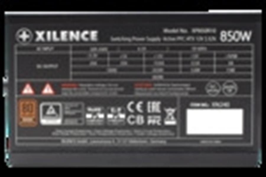 XILENCE GAMING Series 80 Bronze 850 Watt ATX PSU 140 mm Fan 4x PCIe 3 x PATA 8x SATA