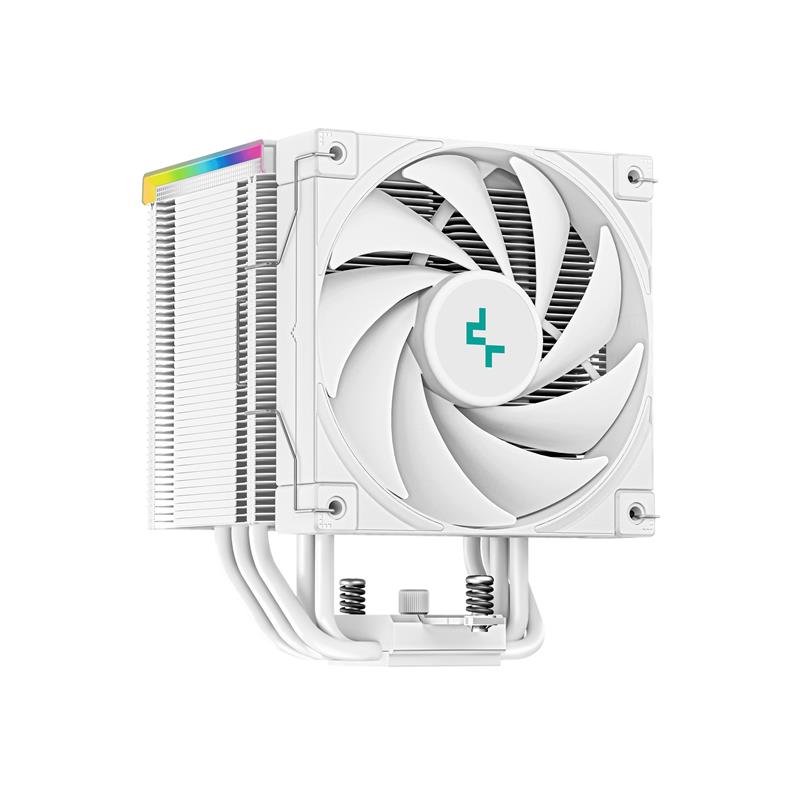 DeepCool AK500 Digital WH 5x Heat Pipe All Black Single Tower CPU Air Cooler Real-Time CPU Status Screen 1x FK120 120mm FDB Bearing PWM High Performan