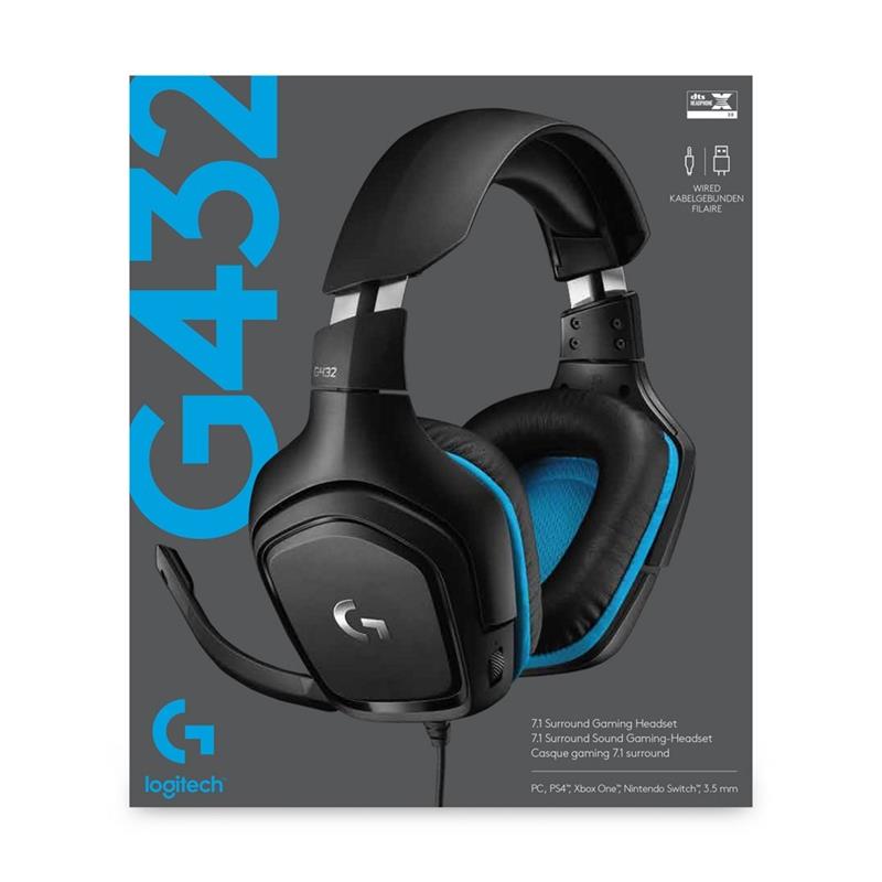 Logitech Headset G432 Gaming 7.1 USB ohrumschließend