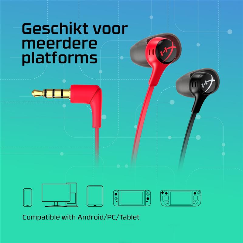 HyperX Cloud Earbuds II rood