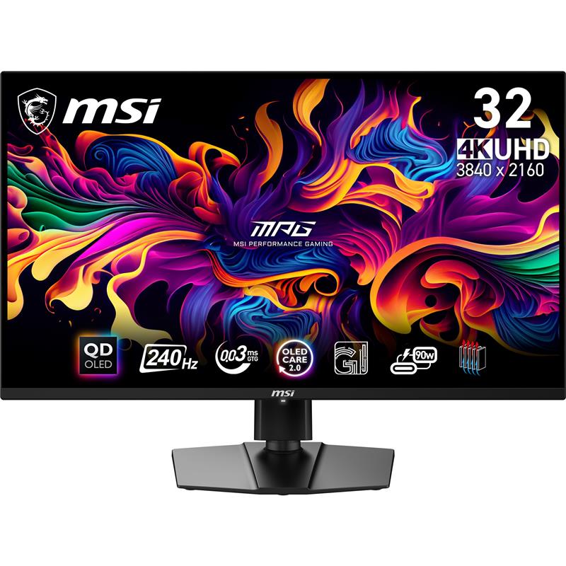 MSI MPG 321URX QD-OLED computer monitor 80 cm (31.5"") 3840 x 2160 Pixels 4K Ultra HD QDOLED Zwart