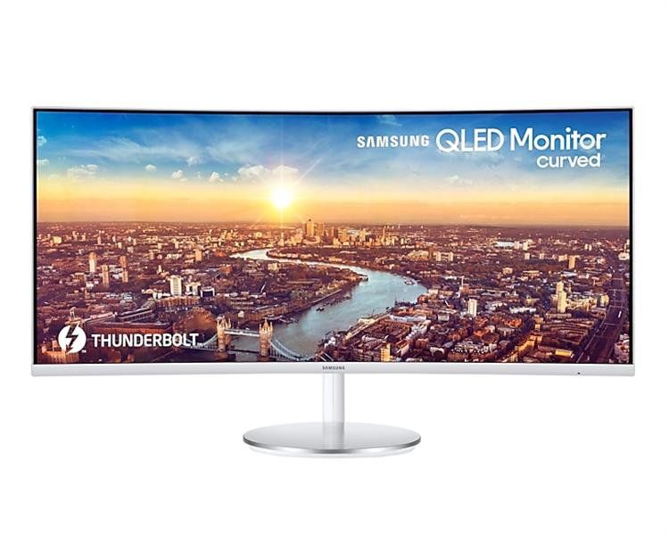 Samsung C34J791WTP 86,4 cm (34"") 3440 x 1440 Pixels UltraWide Quad HD QLED Zilver, Wit