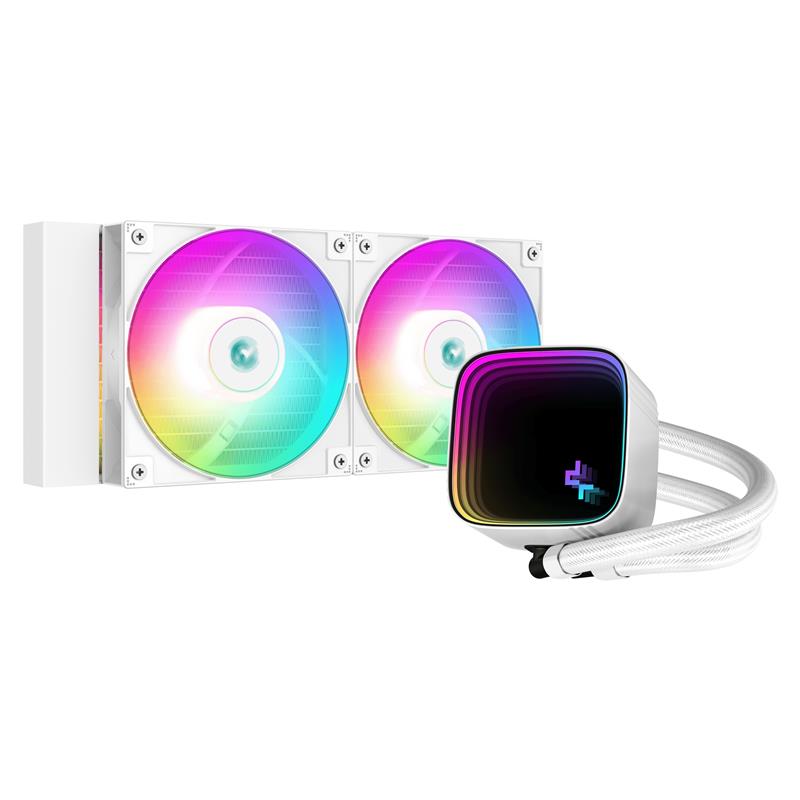 DeepCool LS520SE 240mm ARGB White Water Cooler 2x 120mm PWM ARGB High Performance Fan sockets: Intel: LGA2066 2011-v3 2011 1700 1200 1151 1150 1155 AM