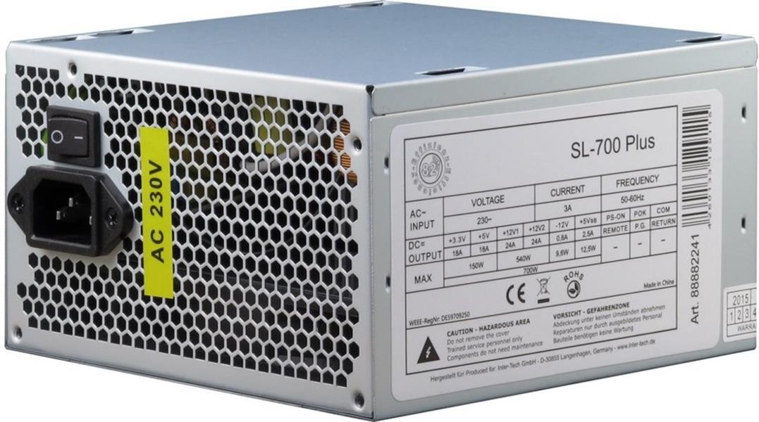 Inter-Tech SL-700 Plus power supply unit 700 W 20+4 pin ATX ATX Zilver