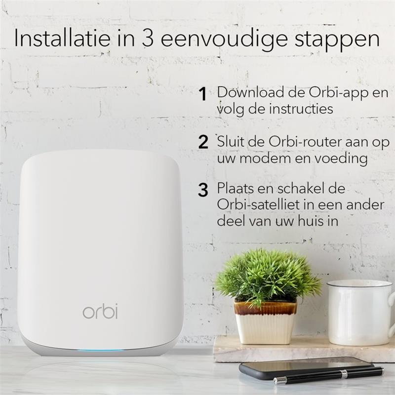 Netgear Orbi WiFi 6 1200 Mbit/s Wit