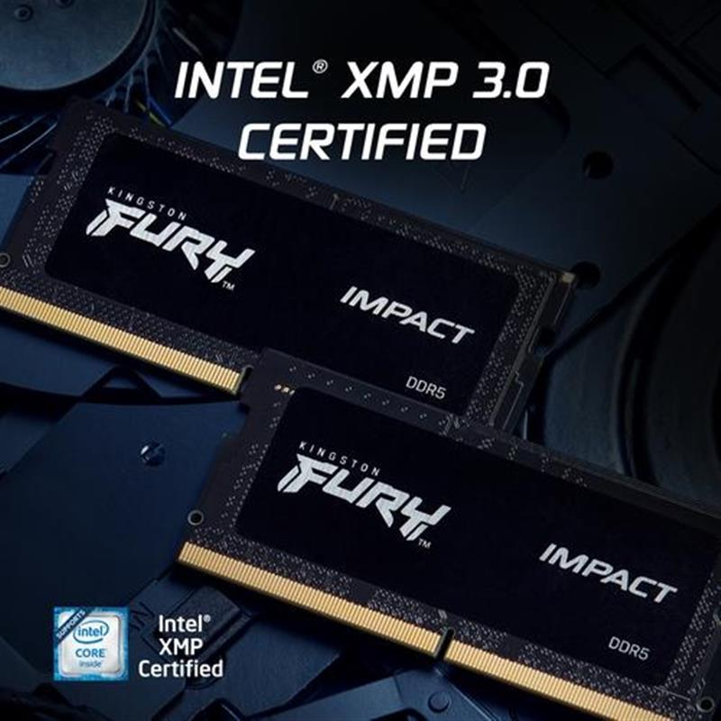 16GB 6000MT s DDR5 SODIM FURY Impact XMP