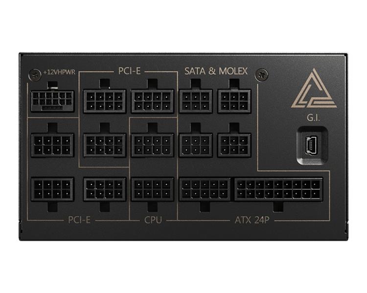 MSI PSU MEG Ai1000P PCIE5 power supply unit 1000 W 24-pin ATX ATX Zwart