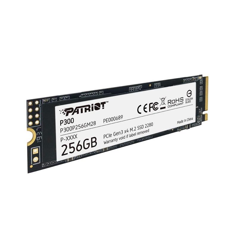 Patriot P300 SSD 256GB M 2 2280 PCIe NVMe Gen3 x 4 1700 1100 MBs 290K IOPS 2W