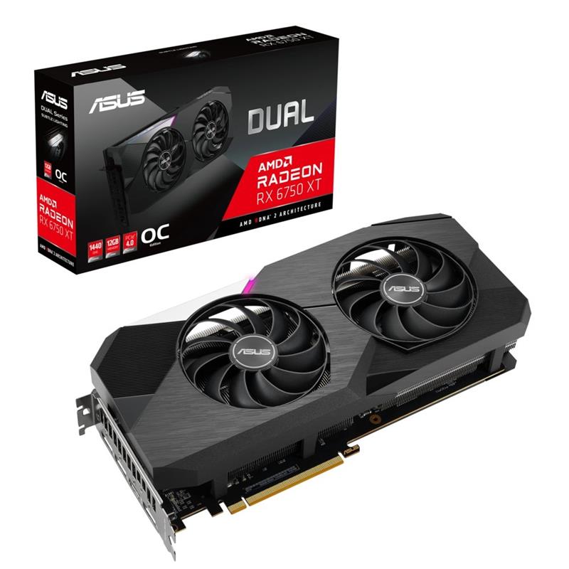 ASUS Dual -RX6750XT-O12G AMD Radeon RX 6750 XT 12 GB GDDR6