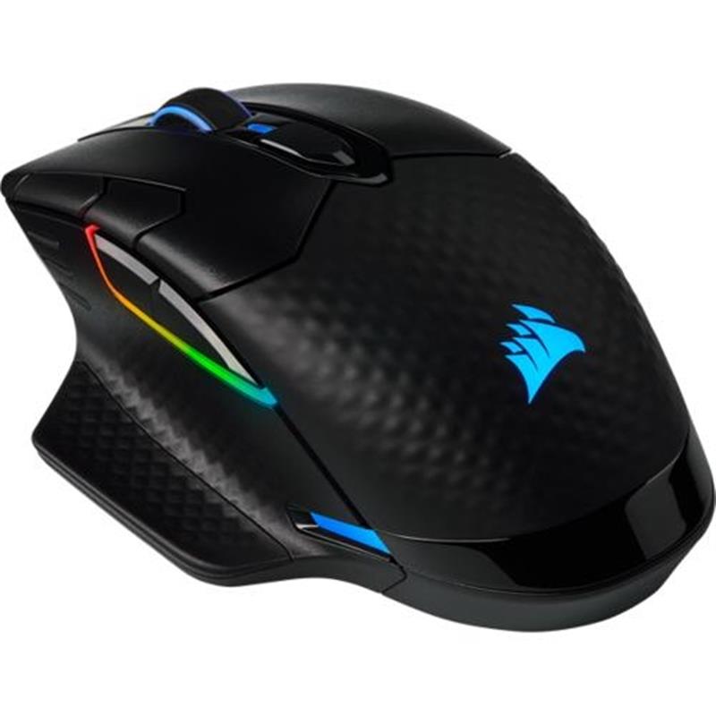 Corsair DARK CORE RGB PRO muis RF Wireless Bluetooth USB Type-A Optisch 18000 DPI Rechtshandig