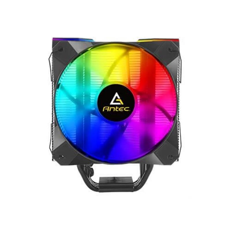 Antec A400 RGB Processor Koeler 12 cm Zwart, Koper, Metallic