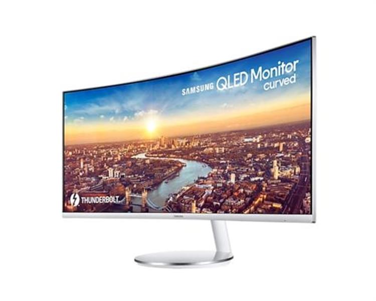 Samsung C34J791WTP 86,4 cm (34"") 3440 x 1440 Pixels UltraWide Quad HD QLED Zilver, Wit