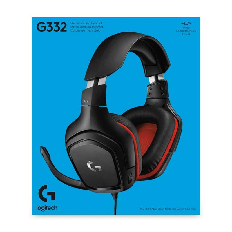 Logitech G G332 Headset Hoofdband Zwart Rood 3 5mm-connector