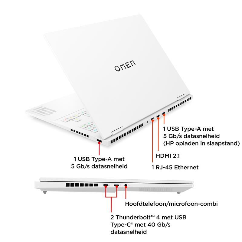 OMEN by HP 16-u0190nd Laptop 40,6 cm (16"") WQXGA Intel® Core™ i9 i9-13900HX 32 GB DDR5-SDRAM 1 TB SSD NVIDIA GeForce RTX 4070 Wi-Fi 6E (802.11ax) Win