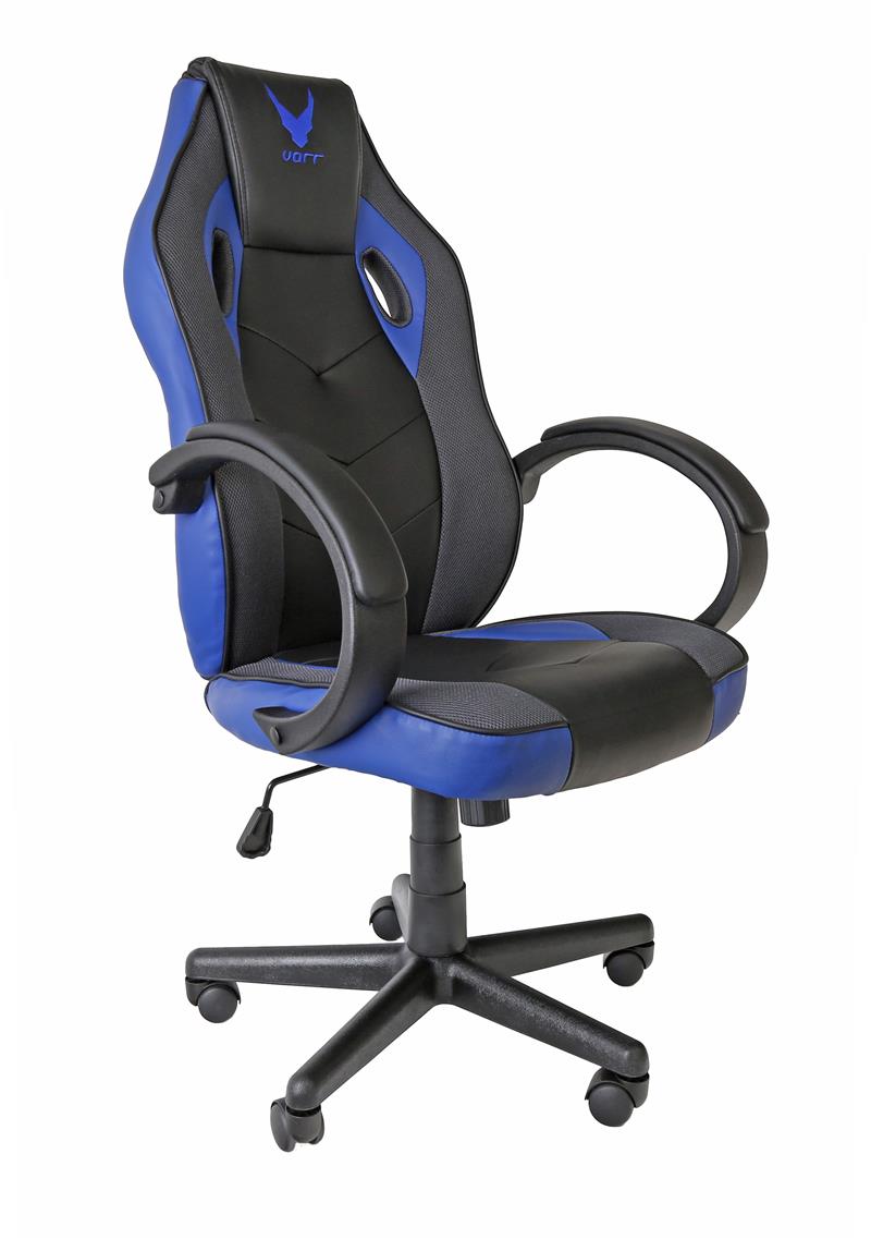 Varr Indianapolis PC-gamestoel Gestoffeerde gevoerde zitting Zwart, Blauw