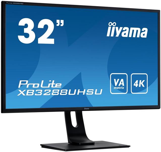 iiyama ProLite XB3288UHSU-B1 LED display 80 cm (31.5"") 3840 x 2160 Pixels 4K Ultra HD Flat Zwart