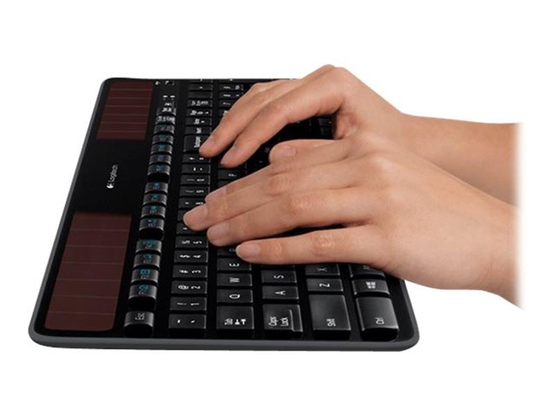 Logitech K750 toetsenbord RF Draadloos QWERTY Brits Engels Zwart