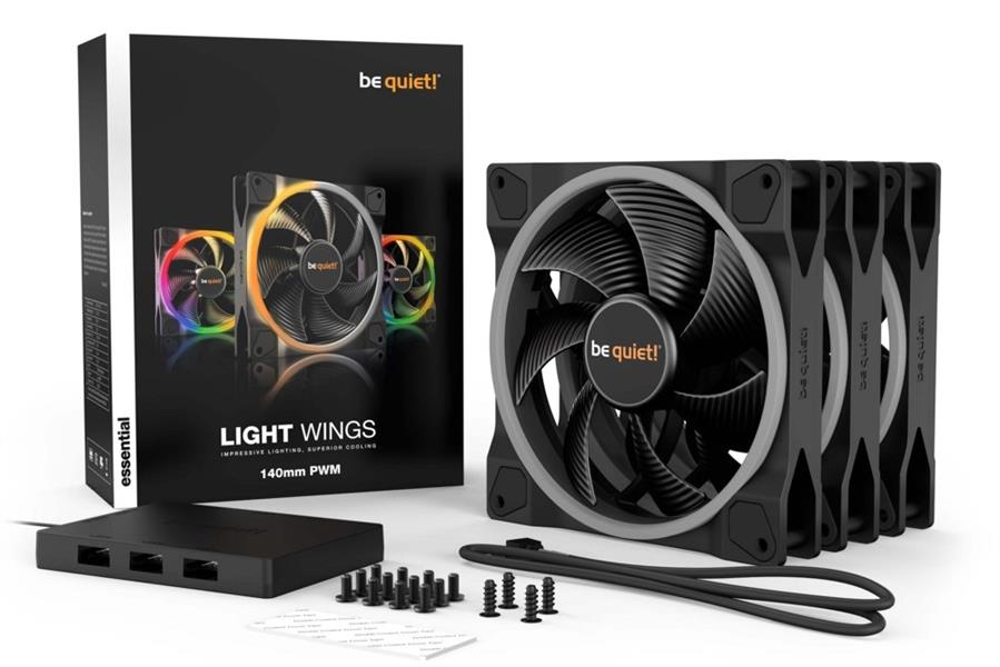 be quiet! Light Wings | 140mm PWM Triple Pack Computer behuizing Ventilator 14 cm Zwart 1 stuk(s)