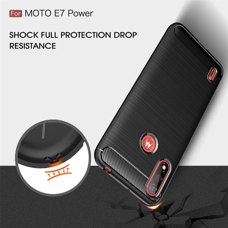 Motorola Moto E7i Power Rugged Soft TPU Case - Black