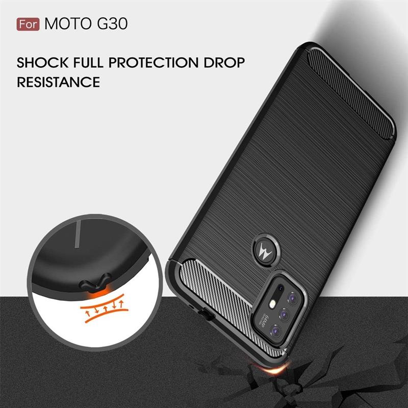 Motorola Moto G10 G20 G30 Rugged Soft TPU Case - Black